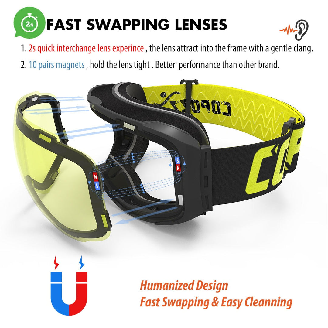 Magnetic UV Protection Anti-Fog Ski Goggles | Stornfield
