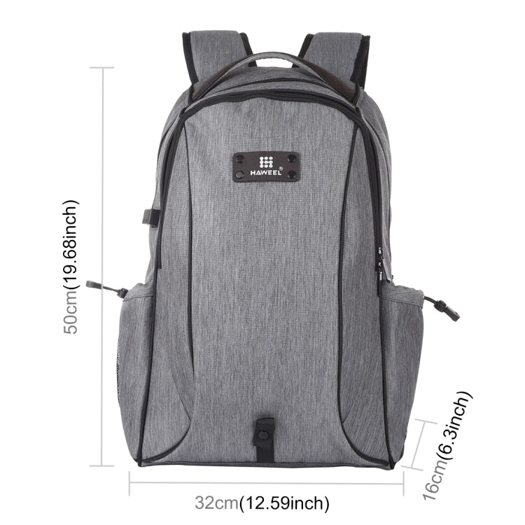 Stornfield | HAWEEL Canvas Double Shoulder Laptop Backpack (Gray)