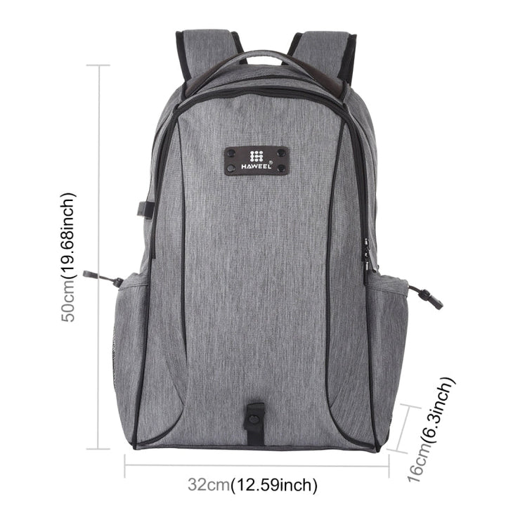 Stornfield | HAWEEL Canvas Double Shoulder Laptop Backpack (Gray)