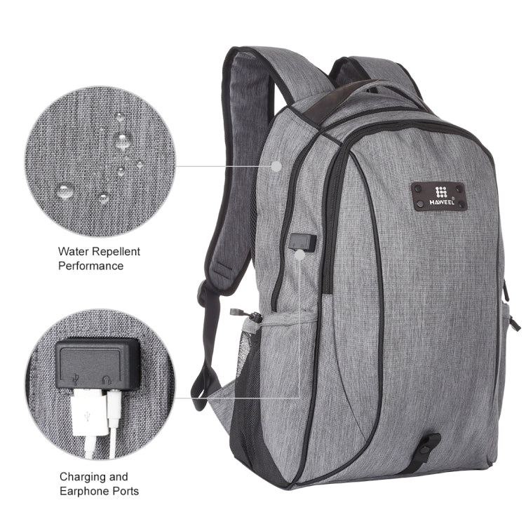 Stornfield | HAWEEL Canvas Double Shoulder Laptop Backpack (Gray)