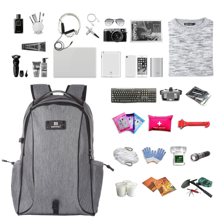 Stornfield | HAWEEL Canvas Double Shoulder Laptop Backpack (Gray)