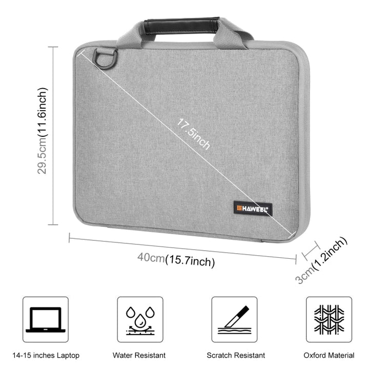 Stornfield | HAWEEL 14.0 inch - 16.0 inch Laptop Shoulder Bag Briefcase for MacBook, Lenovo ThinkPad, ASUS, HP (Grey)