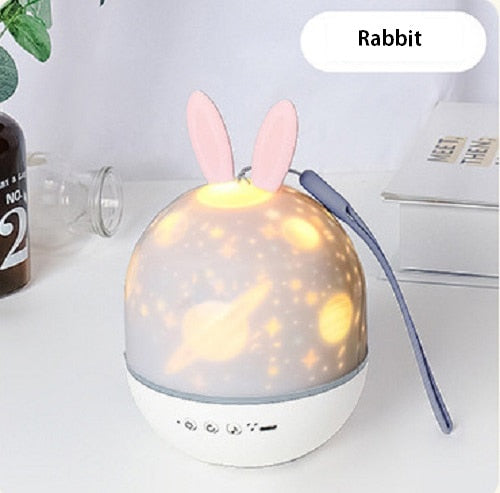 LED Universe Stars Bunny Projector Night Light | Stornfield