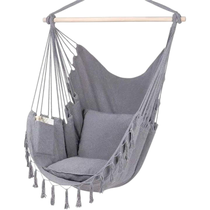 Stornfield | Comfortable Hanging Chair with Soft Cushions - Indoor/Outdoor Hanging Swing for Relaxation and Leisure - Durable Cotton Fabric, Including Hanging Hardware