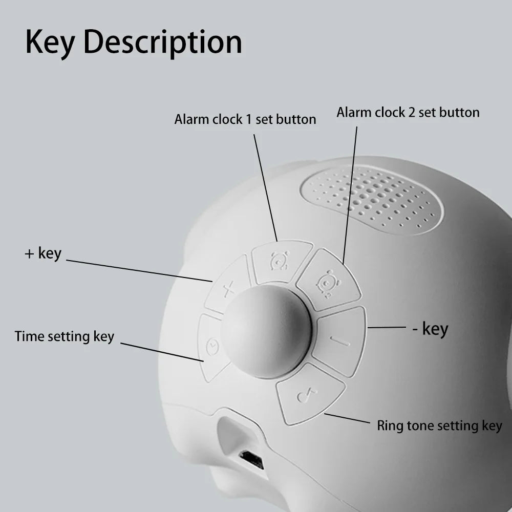 Cute Expression Night Light Alarm Clock | Stonrfield