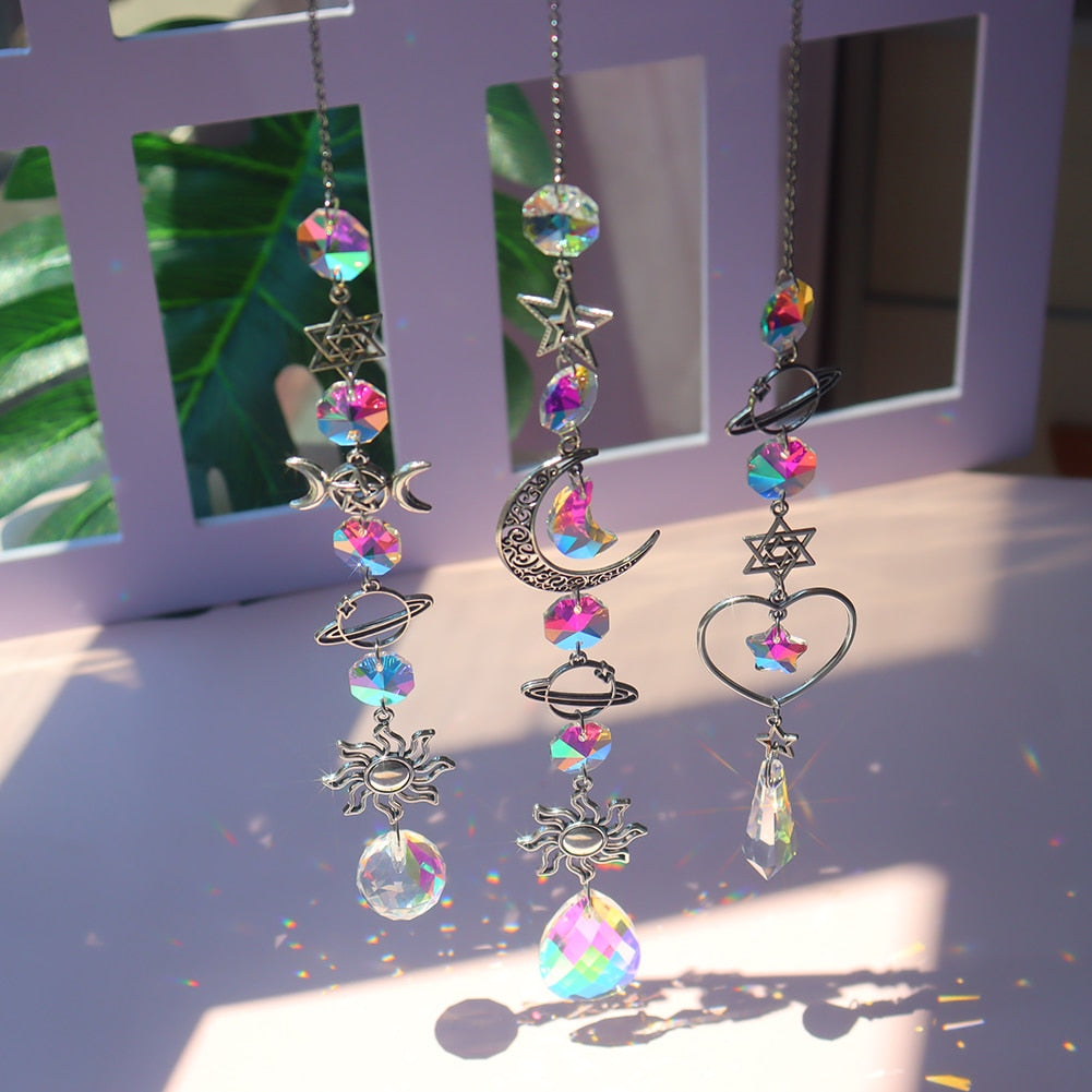 Dream Combo Symphony Crystal Wind Chime Moon Sun Catcher | Stornfield