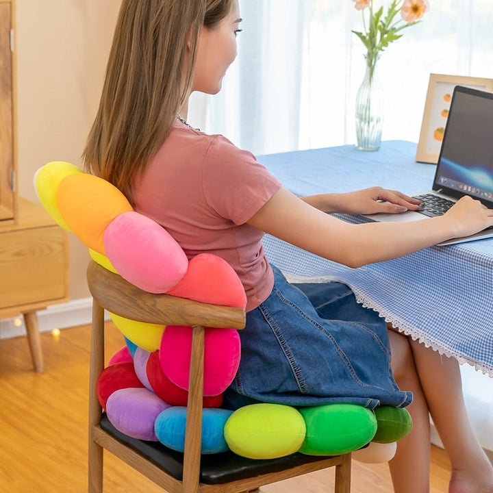 Stornfield | Colorful Sunflower Comfortable Plush Seat Cushion