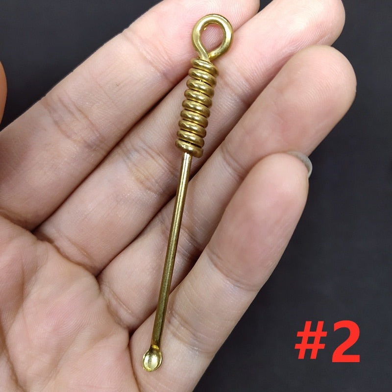 Retro Radiance Brass Mini Tool Vintage Keychain | Stornfield