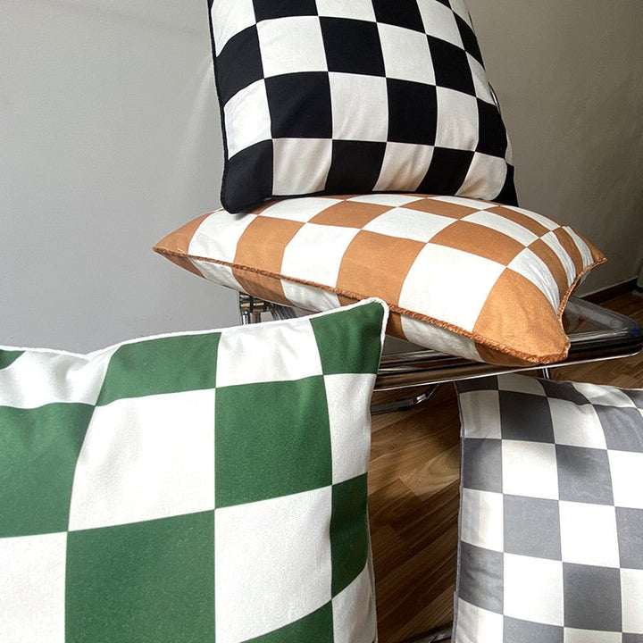 Stornfield | Mattes Checkered Cushion Cover