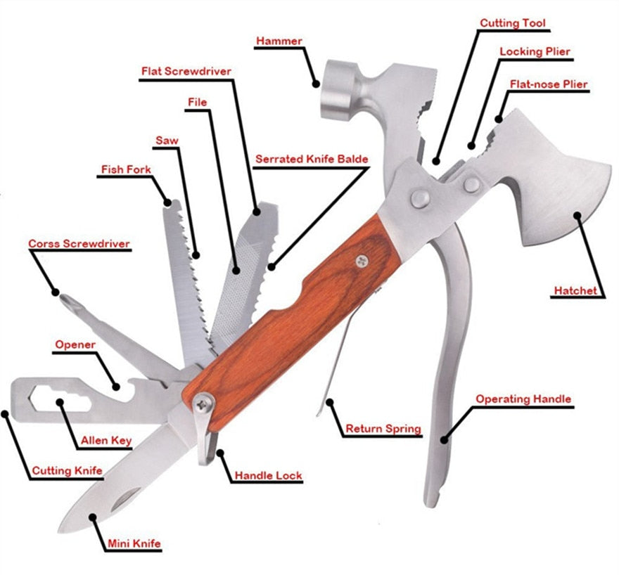 Multifunctional Stainless Steel Hammer Camping Tool | Stornfield