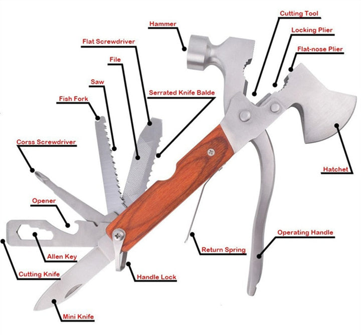 Multifunctional Stainless Steel Hammer Camping Tool | Stornfield