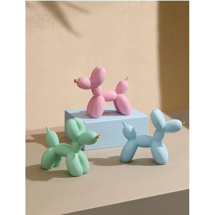 Haku - Balloon dog figure with golden snout | Stornfield