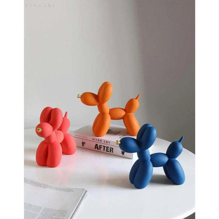 Haku - Balloon dog figure with golden snout | Stornfield