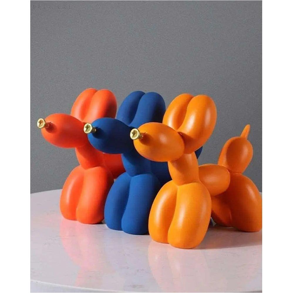 Haku - Balloon dog figure with golden snout | Stornfield