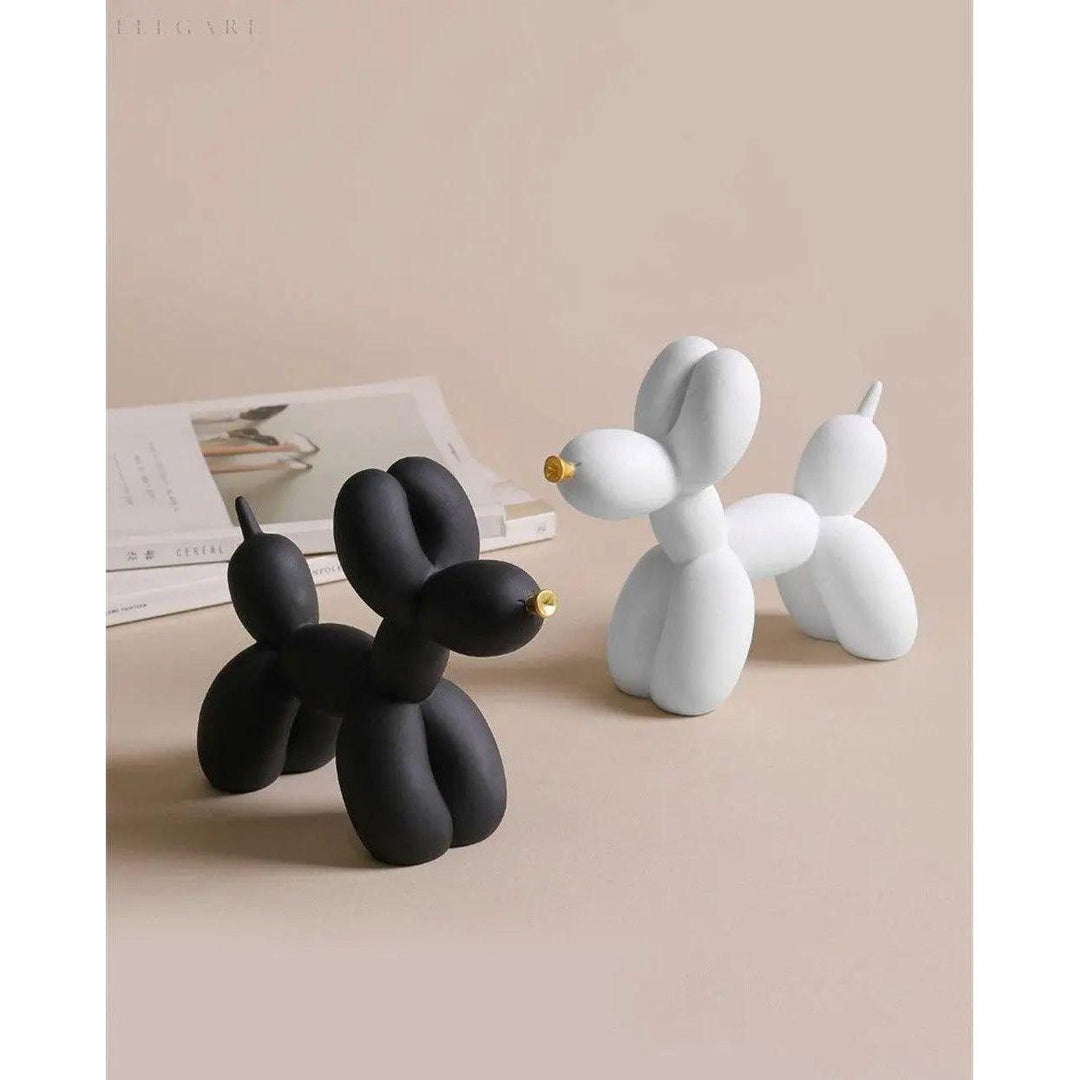 Haku - Balloon dog figure with golden snout | Stornfield
