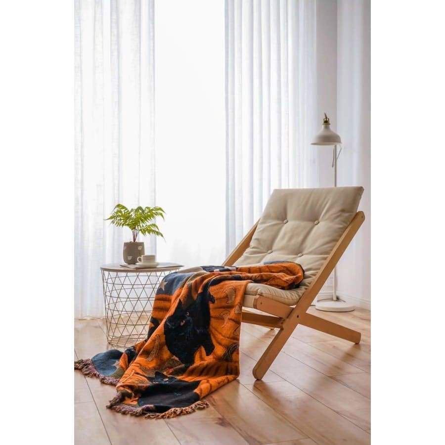 Halloween Cat Throw Blanket Stornfield