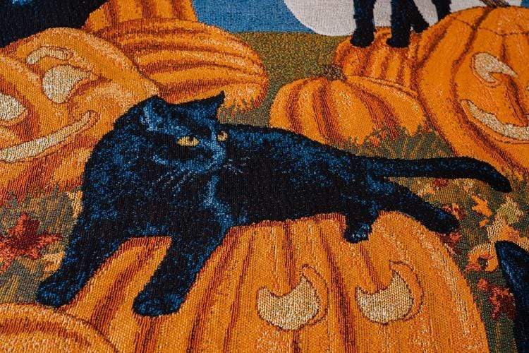 Halloween Cat Throw Blanket Stornfield