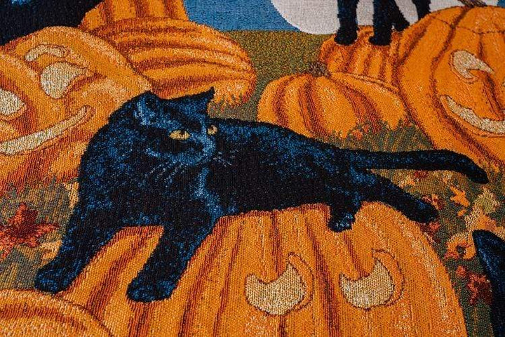 Halloween Cat Throw Blanket Stornfield