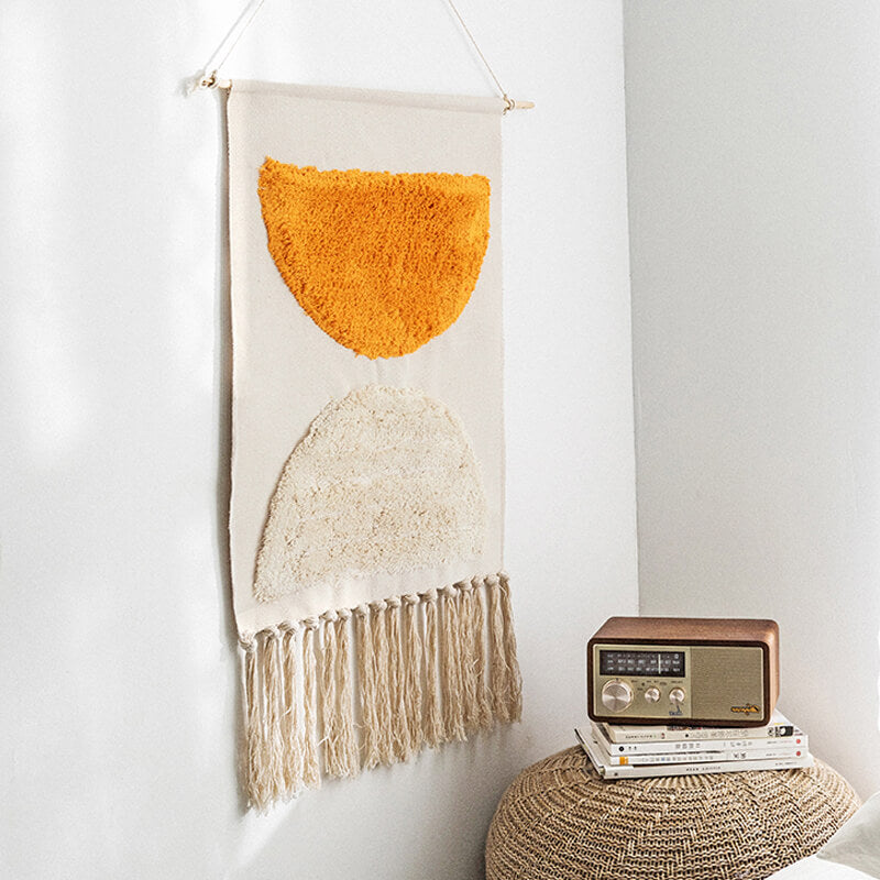 Stornfield | Macrame Wall Hanging with Geometric Woven Pattern and Fringe