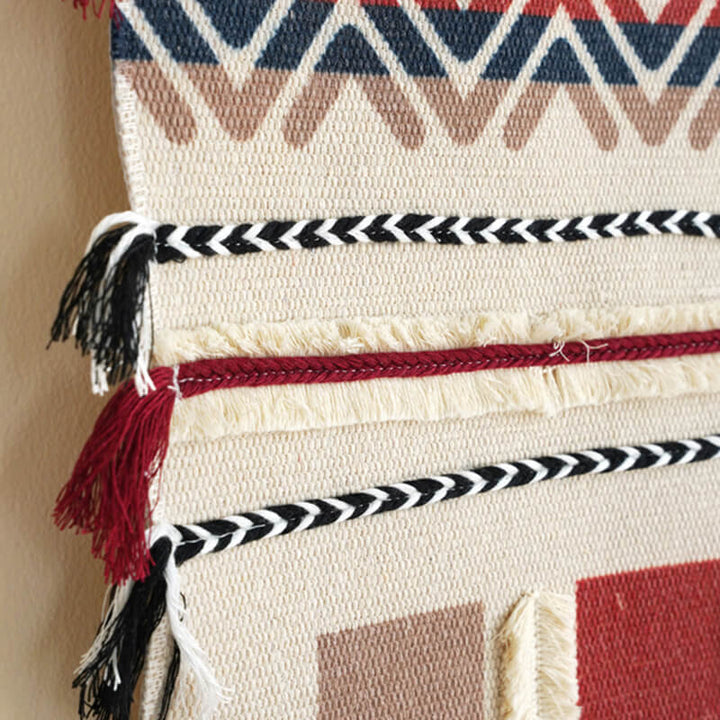 Stornfield | Macrame Wall Hanging with Geometric Woven Pattern and Fringe