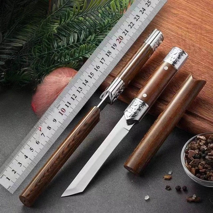 Handcrafted Japanese-Style Wooden Handle Utility Knife | Stornfield