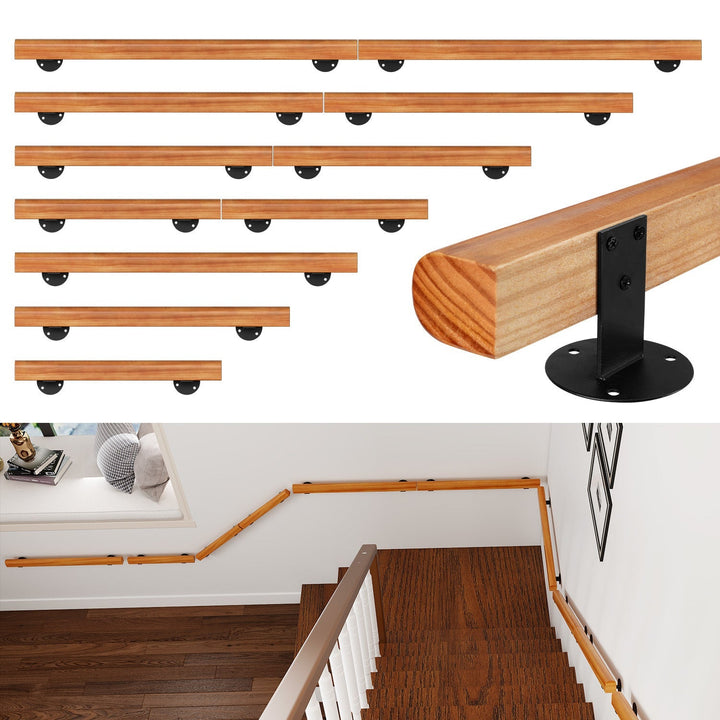 Handrail Stair Railing Pine Wood Half Round Wood | Stornfield