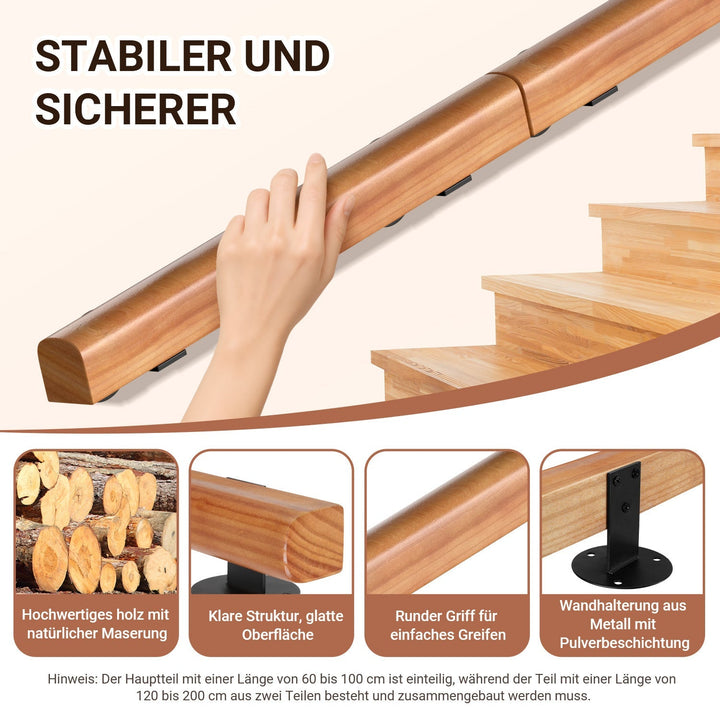 Handrail Stair Railing Pine Wood Half Round Wood | Stornfield