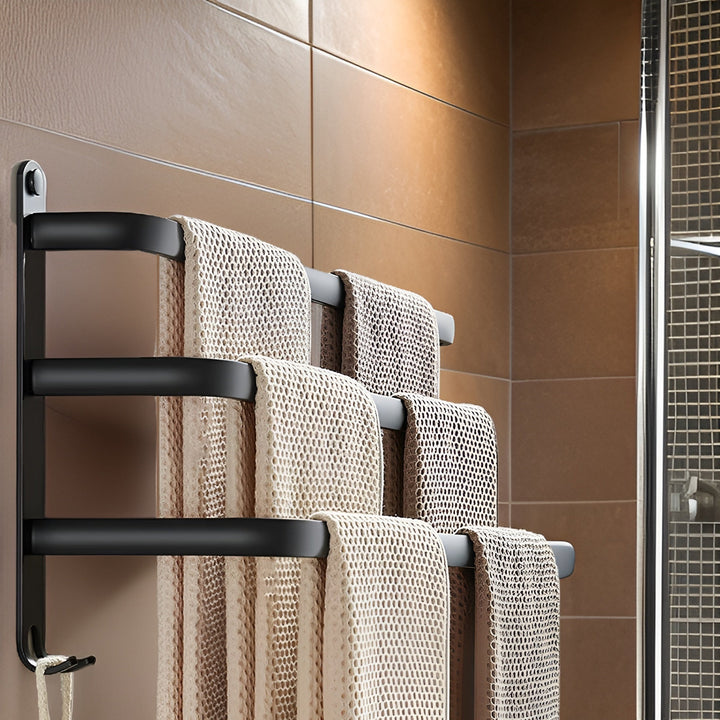 HangEase 3-layer wall-mounted towel storage – Aluminum space-saving design | Stornfield