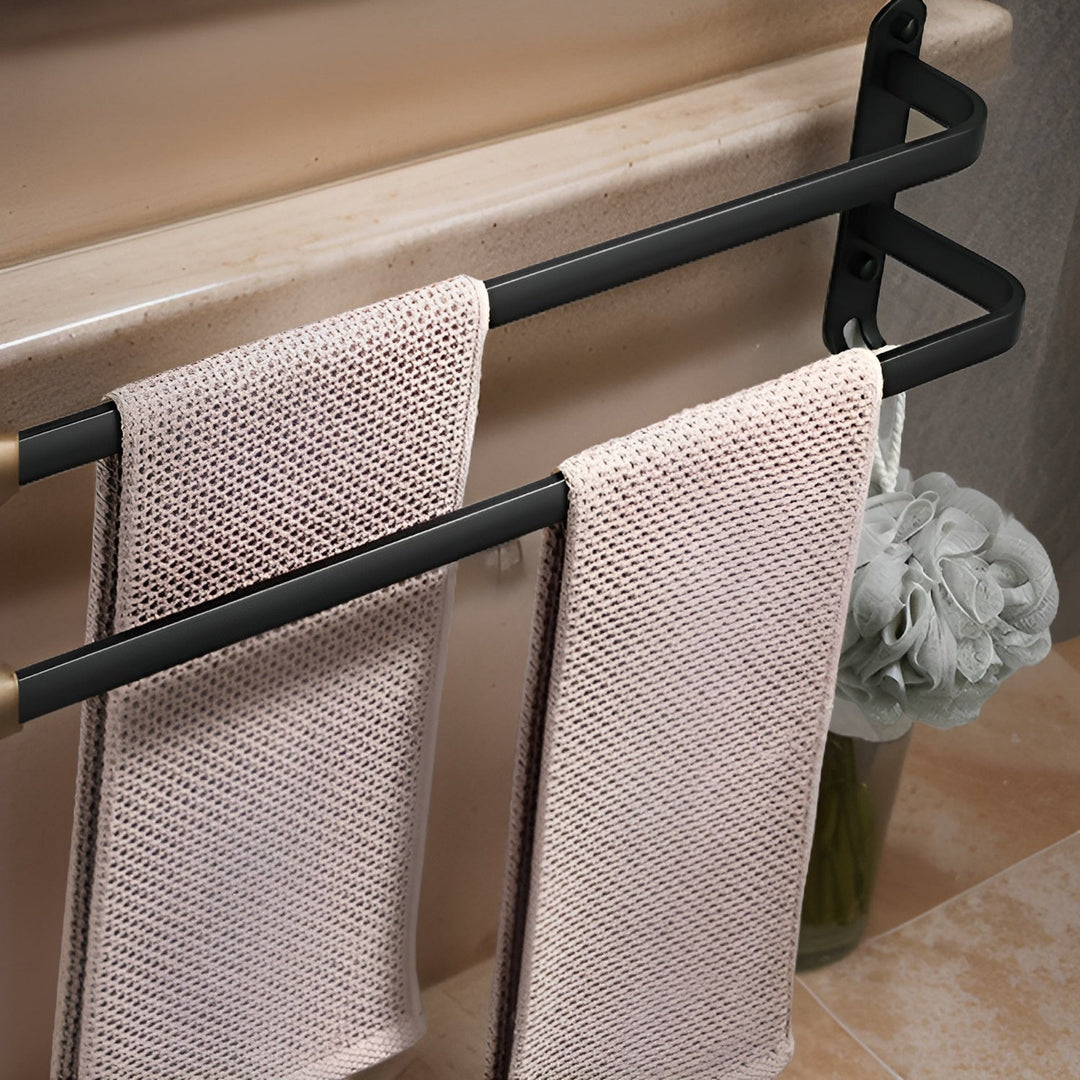 HangEase 3-layer wall-mounted towel storage – Aluminum space-saving design | Stornfield