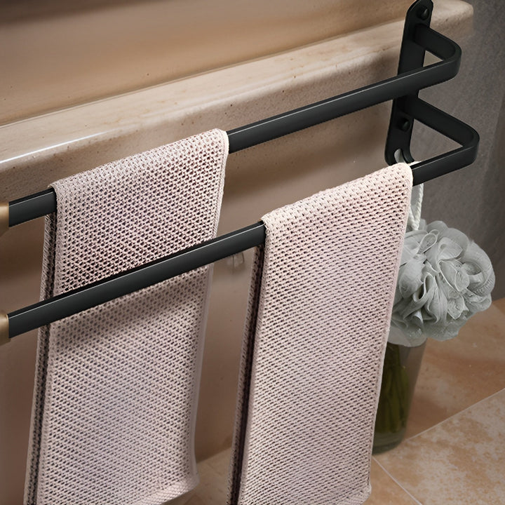 HangEase 3-layer wall-mounted towel storage – Aluminum space-saving design | Stornfield