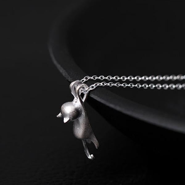 Hanging Cat 925 Silver Necklace | Stornfield