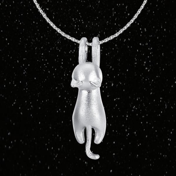 Hanging Cat 925 Silver Necklace | Stornfield