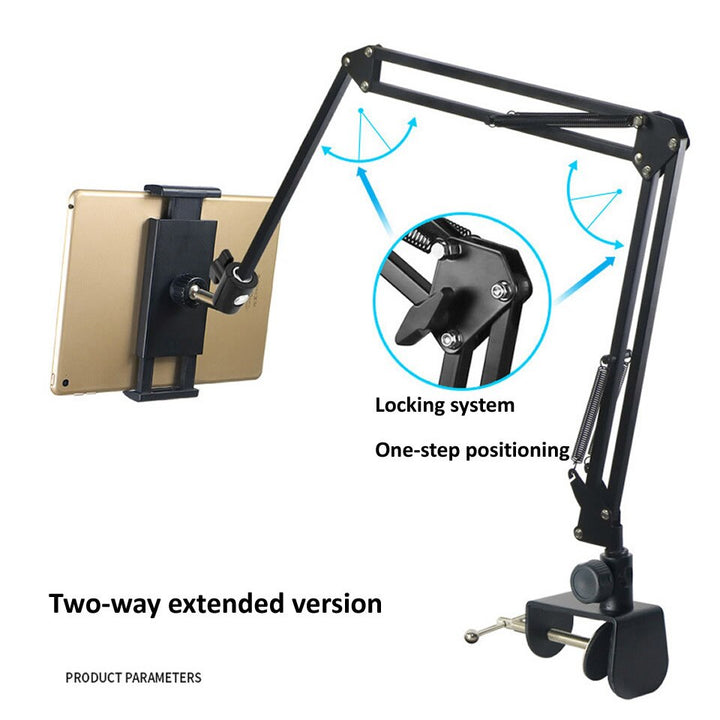 Stornfield | Long Arm Heavy-Duty Desk Mount Tablet Holder