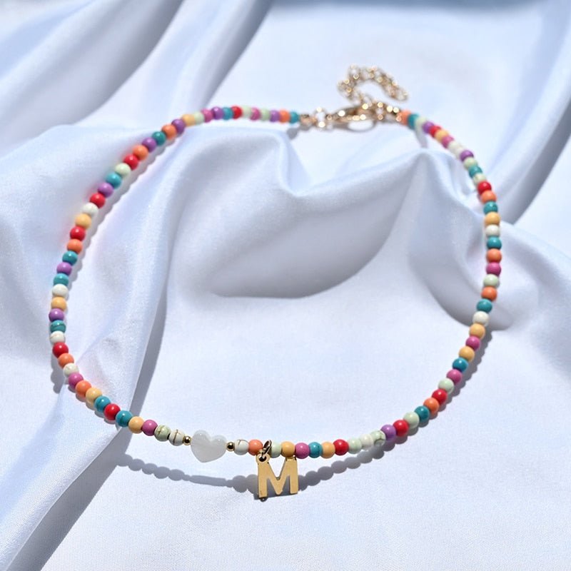 Stornfield | Collier perle avec pendentif lettre