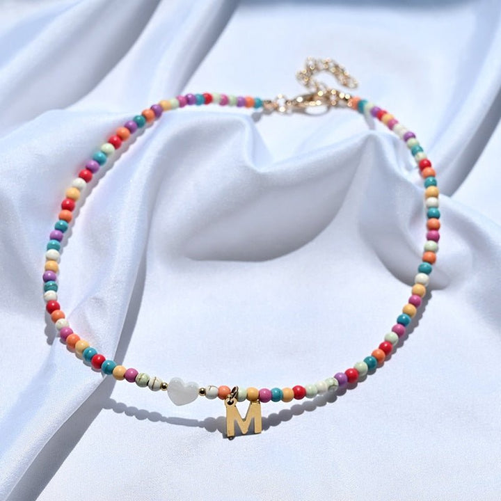 Stornfield | Collier perle avec pendentif lettre