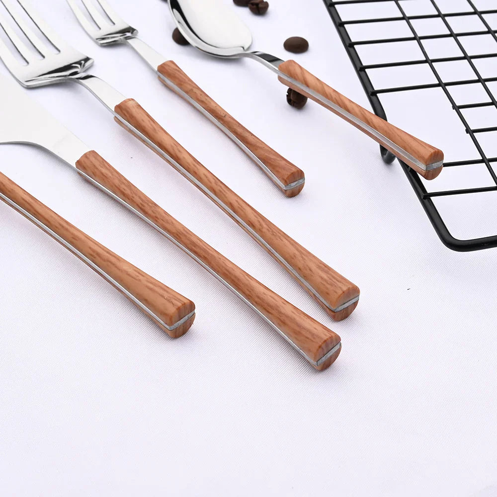 Stornfield | RusticDining | Stainless Steel Cutlery with Wooden Handles
