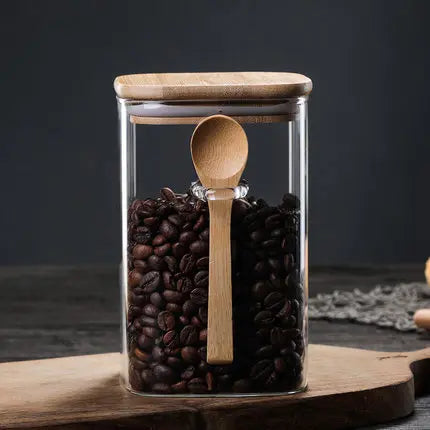 Ensemble de 3 récipients Stornfield en bambou et verre