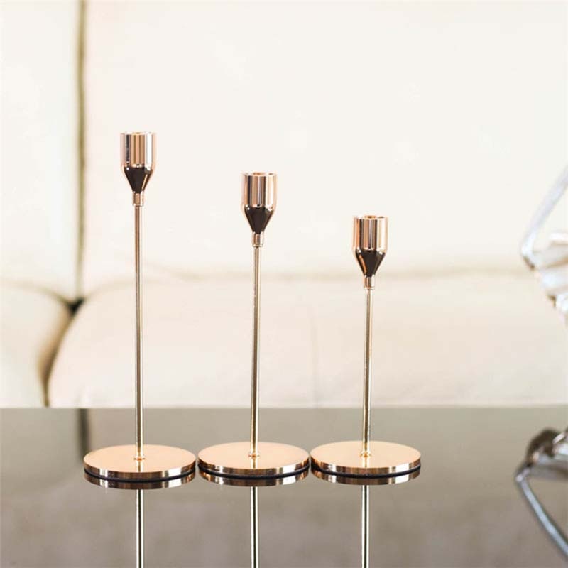 Stornfield | 3-piece metal candle holder set