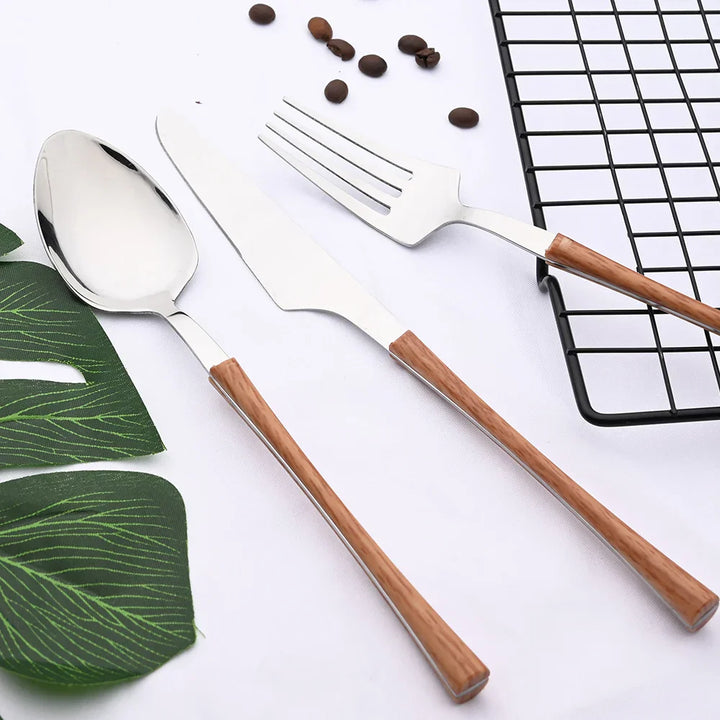 Stornfield | RusticDining | Stainless Steel Cutlery with Wooden Handles