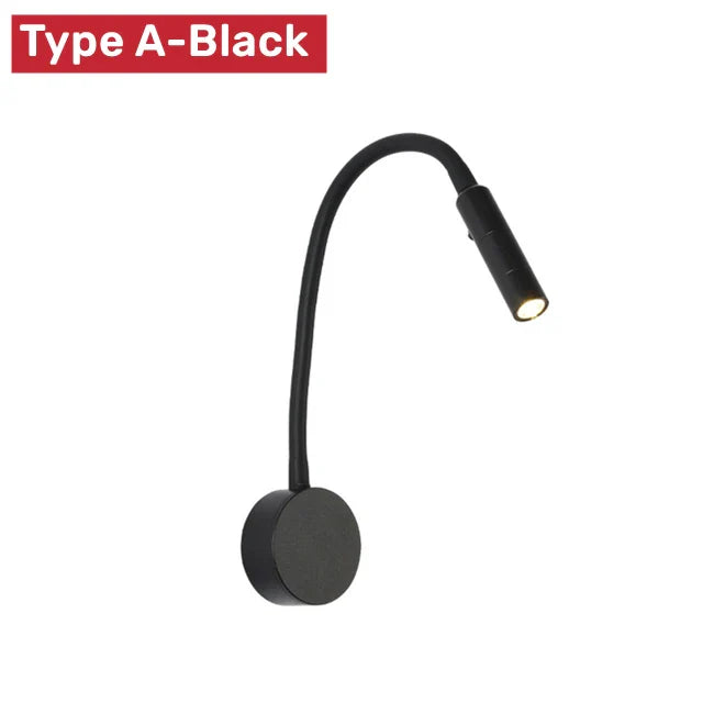 Stornfield | Modern Flexible LED Reading Wall Light with Switch for Bedroom and Office - 1W/3W