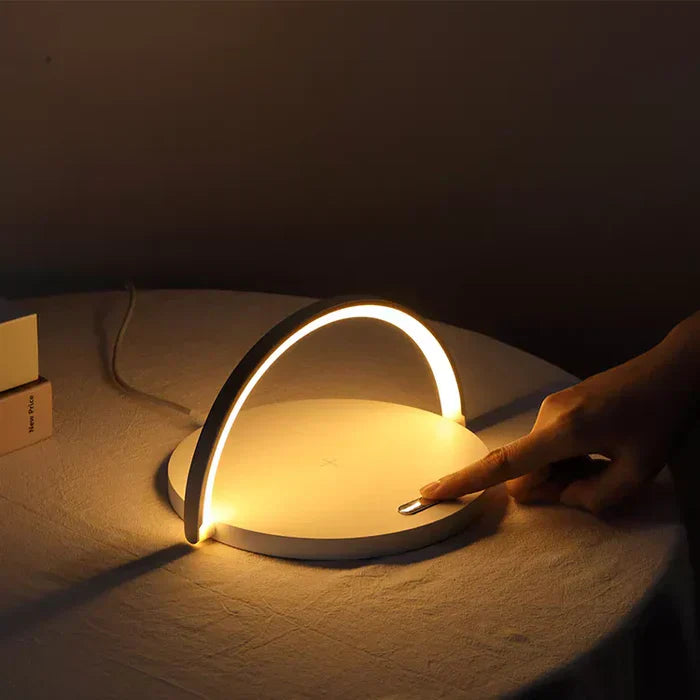 3-in-1 Wireless Charger, Phone Stand, and Stornfield LED Lamp