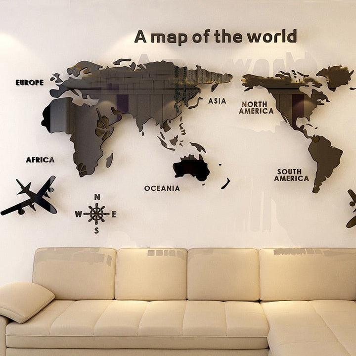 Globe Vision World Map Sticker | Stornfield