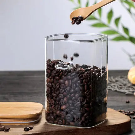 Ensemble de 3 récipients Stornfield en bambou et verre