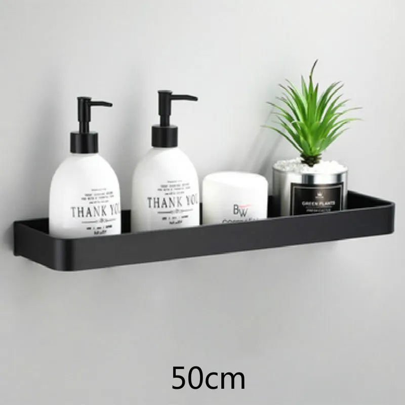 ALUMAX – Black Aluminum Corner Shelf without Drilling Stornfield