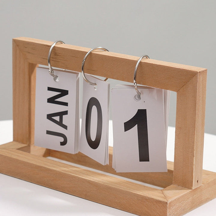 Wooden Flip Desktop Daily Calendar | Stornfield