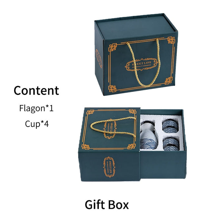 Stornfield | Japanese-style Sake Wine, Chinese Hot Wine Set, Ceramic Sake Set for Ladies