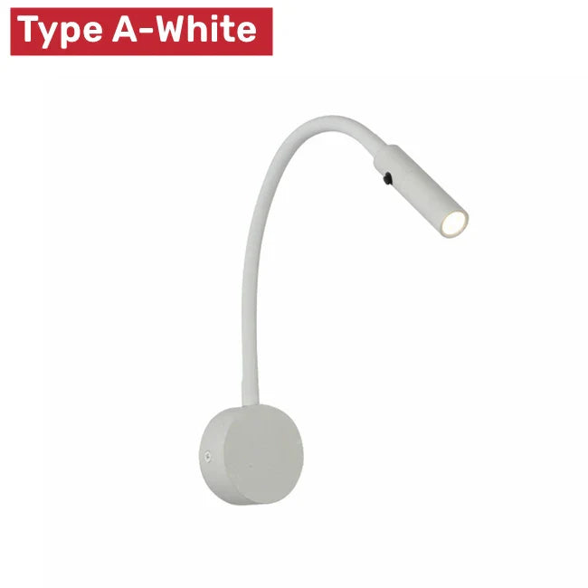 Stornfield | Modern Flexible LED Reading Wall Light with Switch for Bedroom and Office - 1W/3W