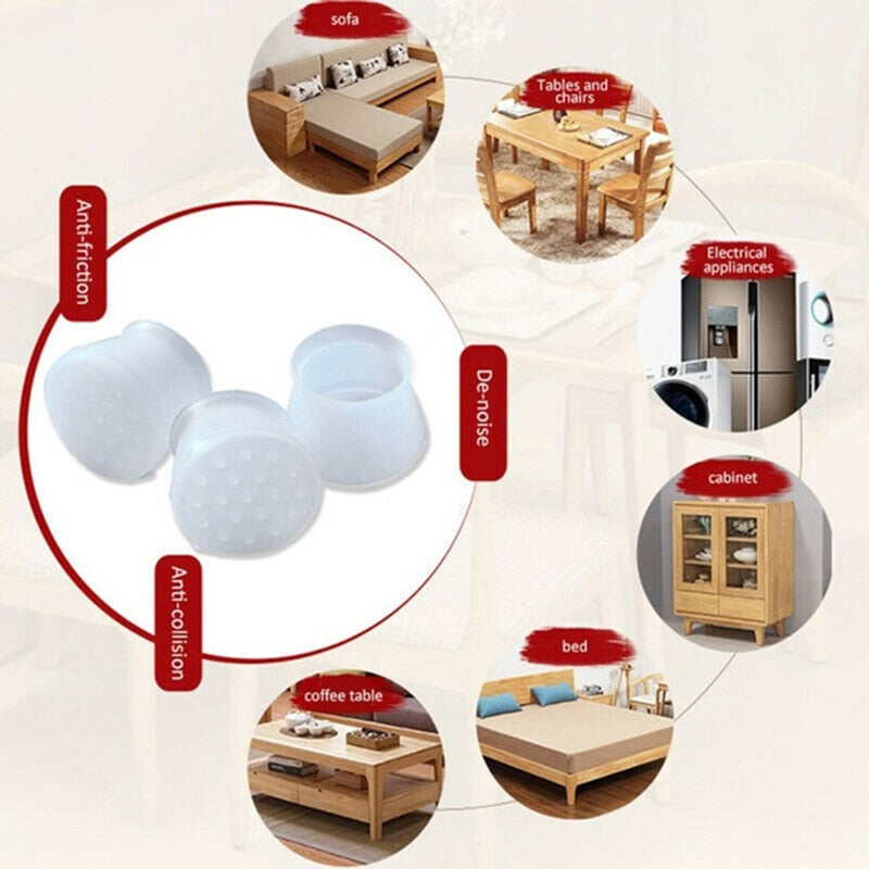Anti-slip Silent Silicon Furniture Leg Cover Set | Stornfield