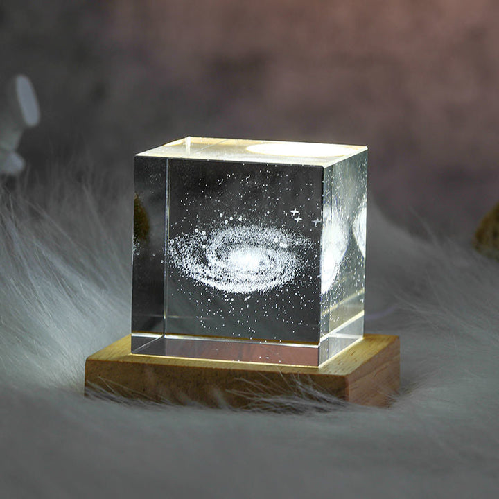 3D Crystal Cube Moon Nightlight | Stornfield