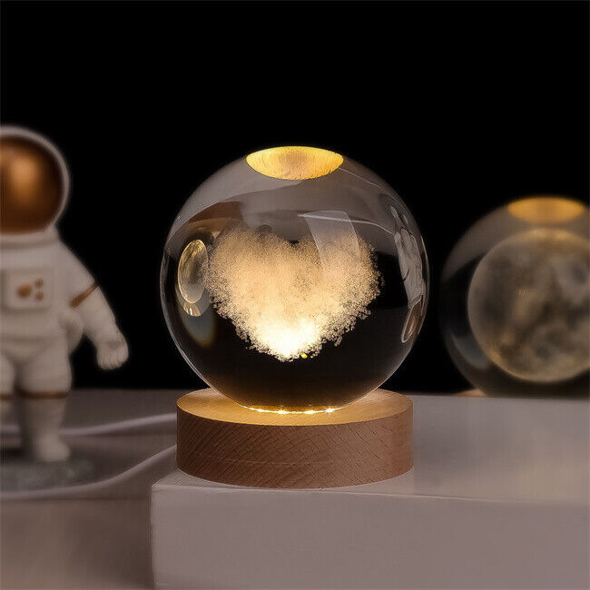 3D Crystal Ball with LED Lighting | Glowing Ball for Bedroom and Decoration | Perfect Gift | Stornfield